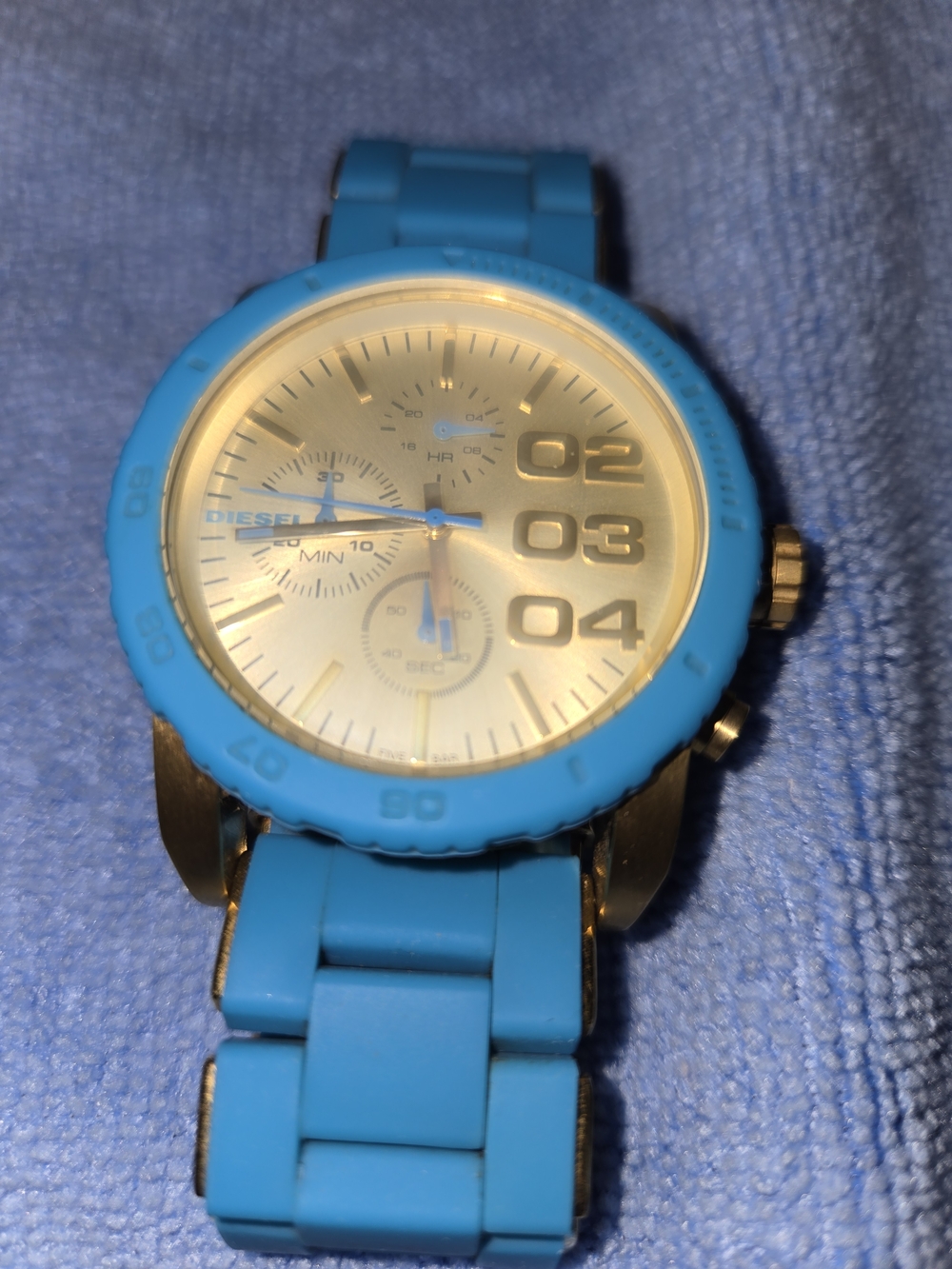 Diesel Blue Silicone Chronograph Watch